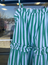 Load image into Gallery viewer, Green Stripe Halter Dress

