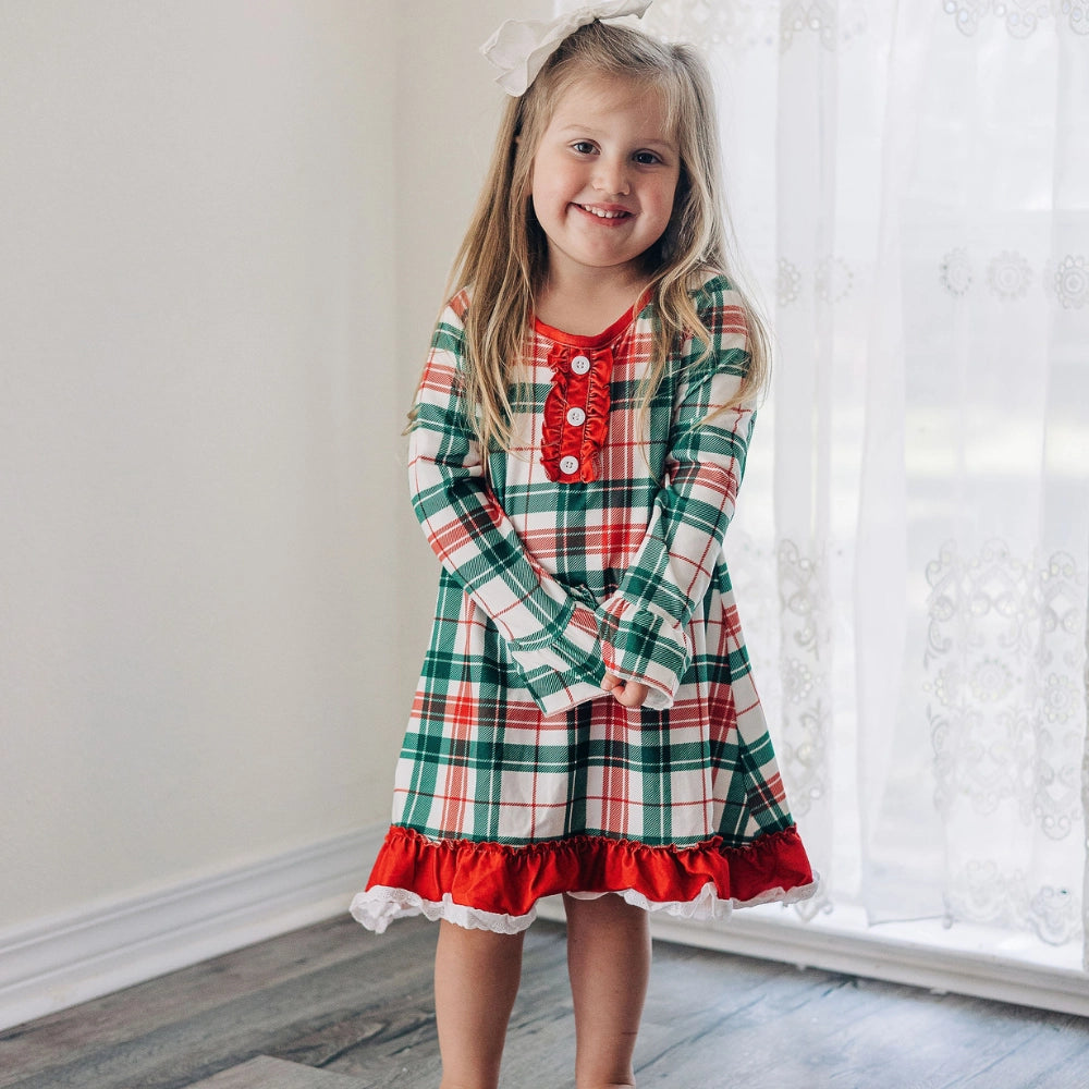 Red & Green Plaid Gown