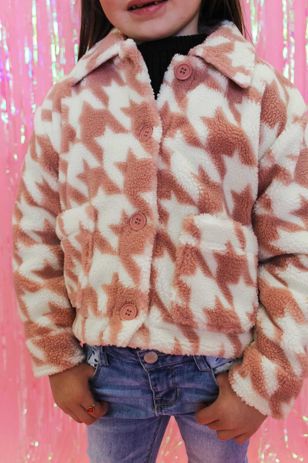 Pink and white Sherpa