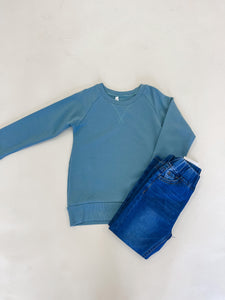 Slate Blue Fleece Sweatshirt