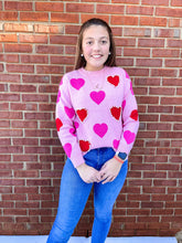 Load image into Gallery viewer, Heart sweater with Pearls
